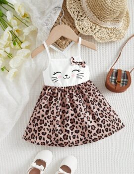 A24075 – Vestido Gata Animal Print Casual – 3A