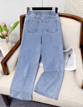 A25500 – Pantalon De Jean Estampado De Flores – 10A