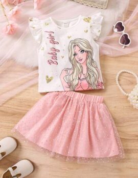 A25554 – Conjunto Barbie Con Tutu Sin Manga – 4A