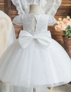 A25824 – Vestido Blanco Corte Princesa – 18M