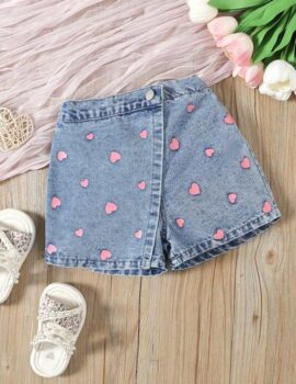 A26227 – Falda Short Con Corazones – 7A