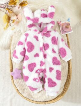 A26667 – Jumper Enterizo Peluche Con Corazones Morados – RN