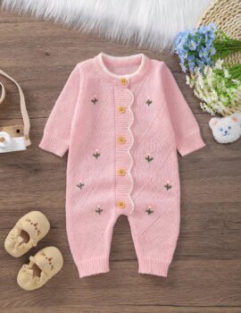 A26674 – Jumper Rosado Con Flores Largo – RN