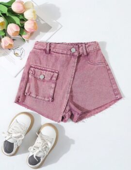 A26940 – Falda Short Rosa Con Bolsillos Dfs – 8A