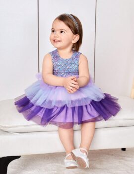 A26965 – Vestido Morado Con Boleros – 2A