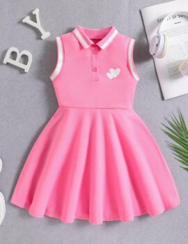 A27740 – Vestido Rosado Tipo Polo – 10A