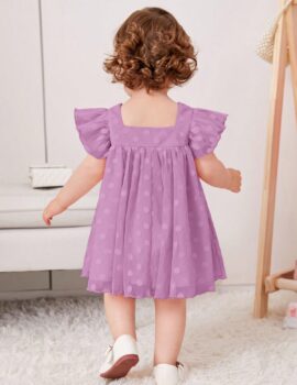 A28195 – Vestido Morado Con Manga – 6A