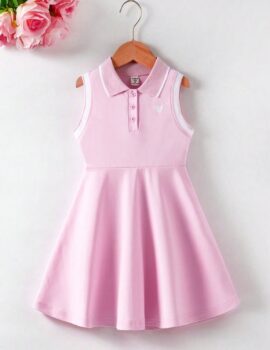 A28303 – Vestido Tipo Polo Rosado – 6A