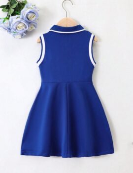 A28358 – Vestido Tipo Polo Azul Rey – 5A