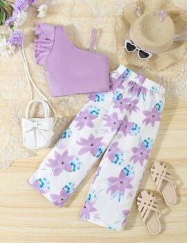 A28368 – Conjunto Estampado Top Morado – 5A