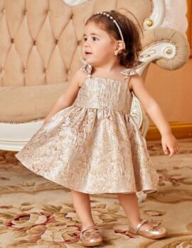 A28534 – Vestido Dorado Formal – 18M