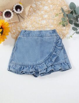 A28673 – Falda Short De Jean Con Volante – 18M