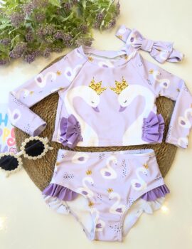 A26496 – Traje De Baño Cisne Morado 18M – N/A